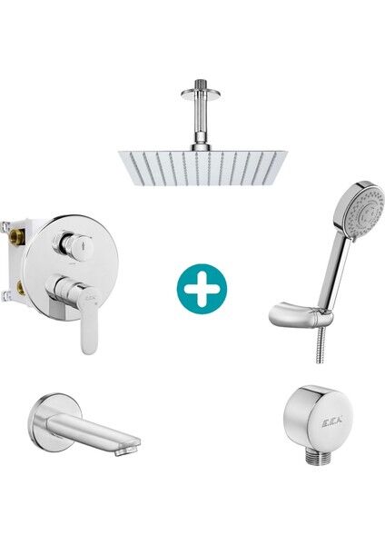 ECA NİTA (Tıera) 7'li ANK. BANYO BAT. SETİ - 3 Yollu Yön.