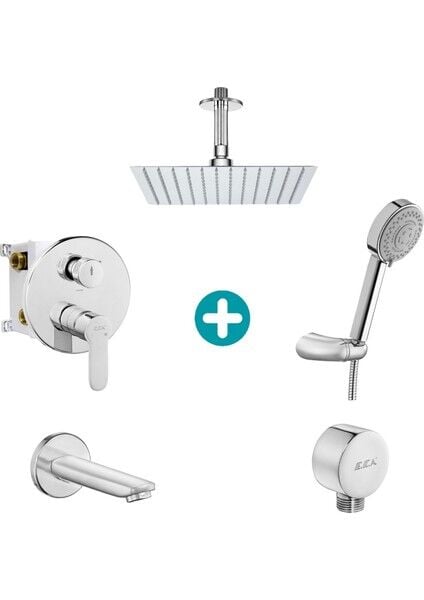 ECA NİTA (Tıera) 7'li ANK. BANYO BAT. SETİ - 3 Yollu Yön.
